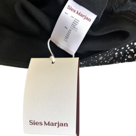 NWT Seis Marjan Genevieve asymmetric glitter sparkle crepe top - Picture 9 of 16